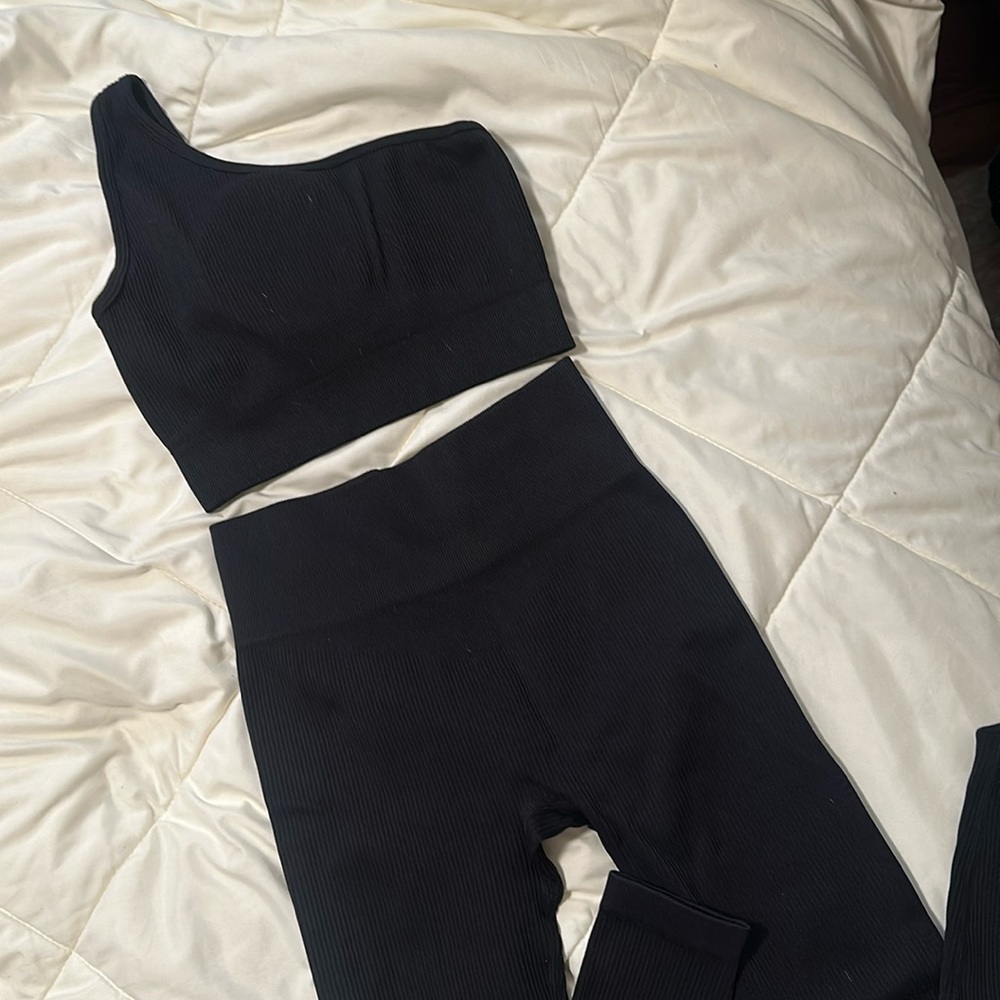 Ribbed One Shoulder, Seamless Activewear set